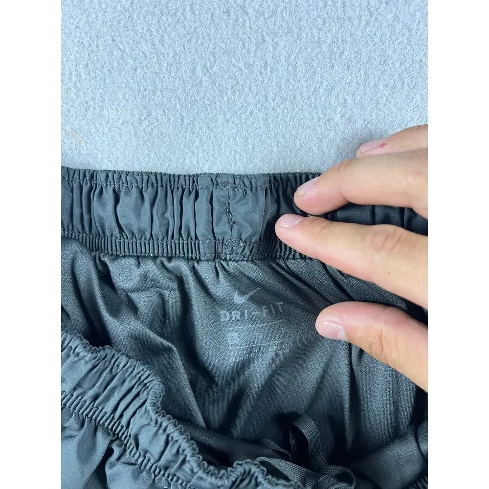 Nike Tempo Running Shorts Womens XL Dark Gray White Trim Dri-FIT Performance